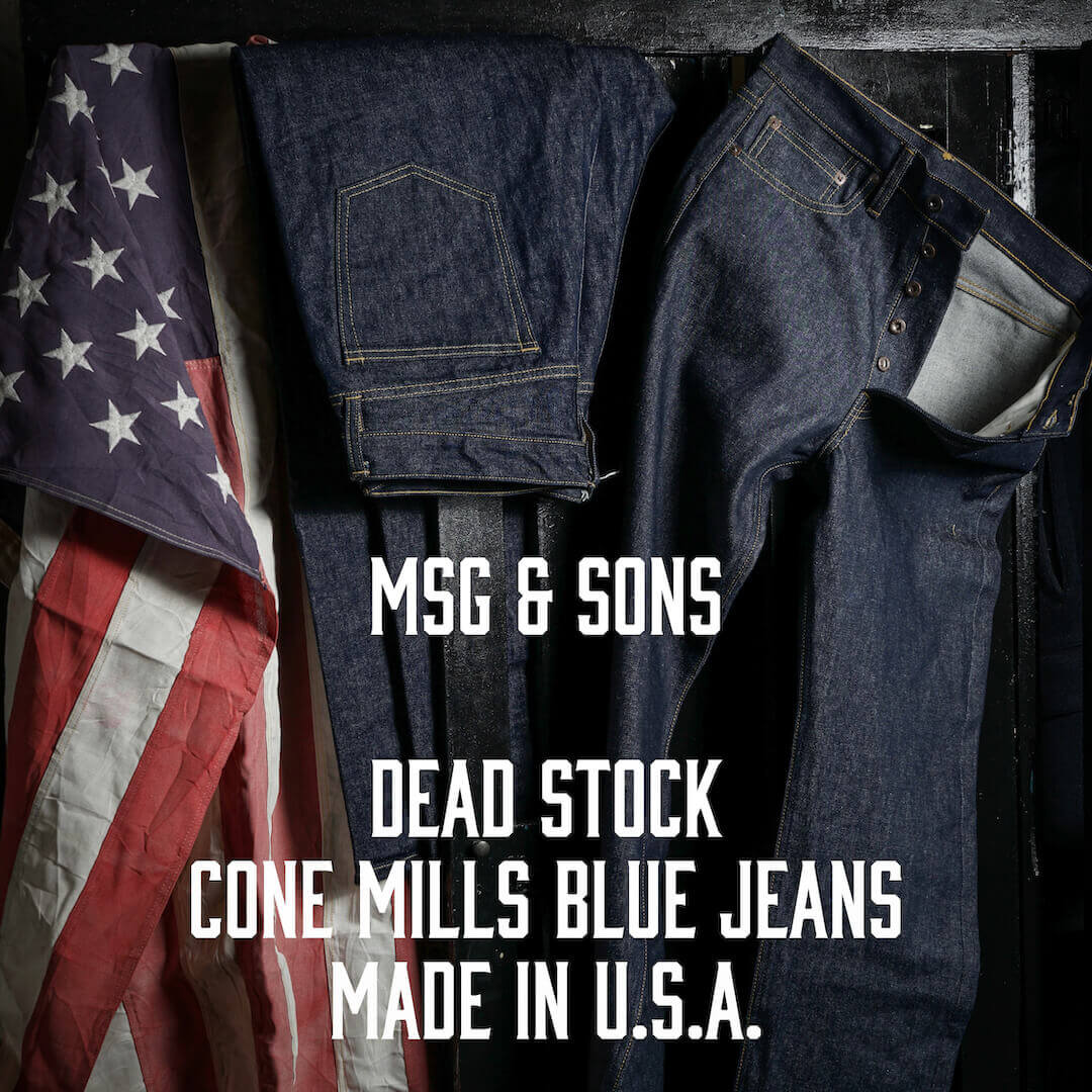 DEAD STOCK CONE MILLS BLUE JEANS MADE IN U.S.A.