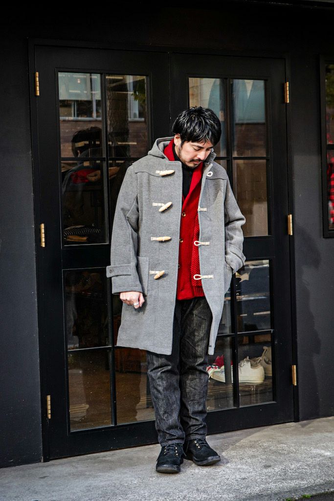 boncoura ボンクラ ダッフルコート 36 ダッフルコート デッドストックウールパイルメルトン - ARCH EXCLUSIVE