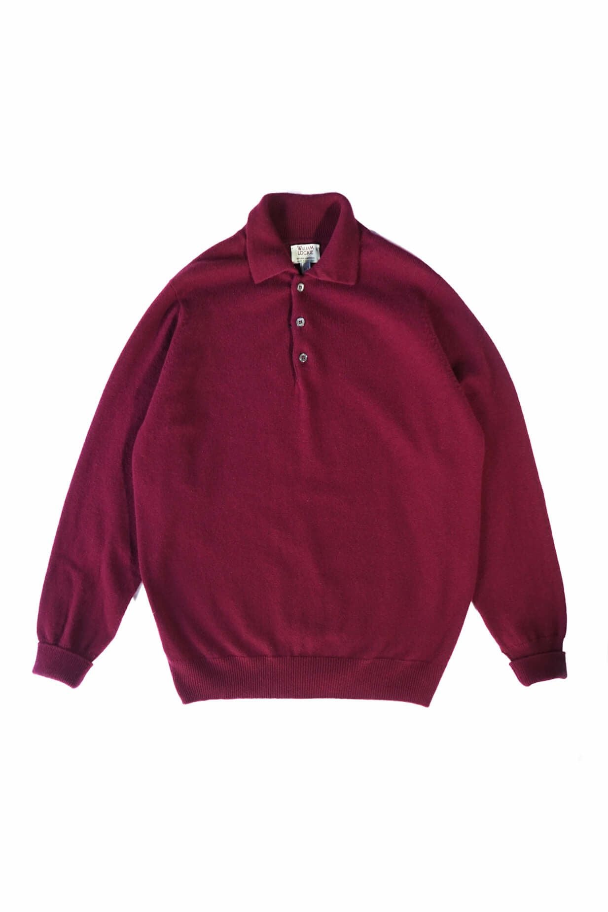 William Lockie LAMBS POLO KNIT（BORDEAUX） | ARCH ONLINE SHOP