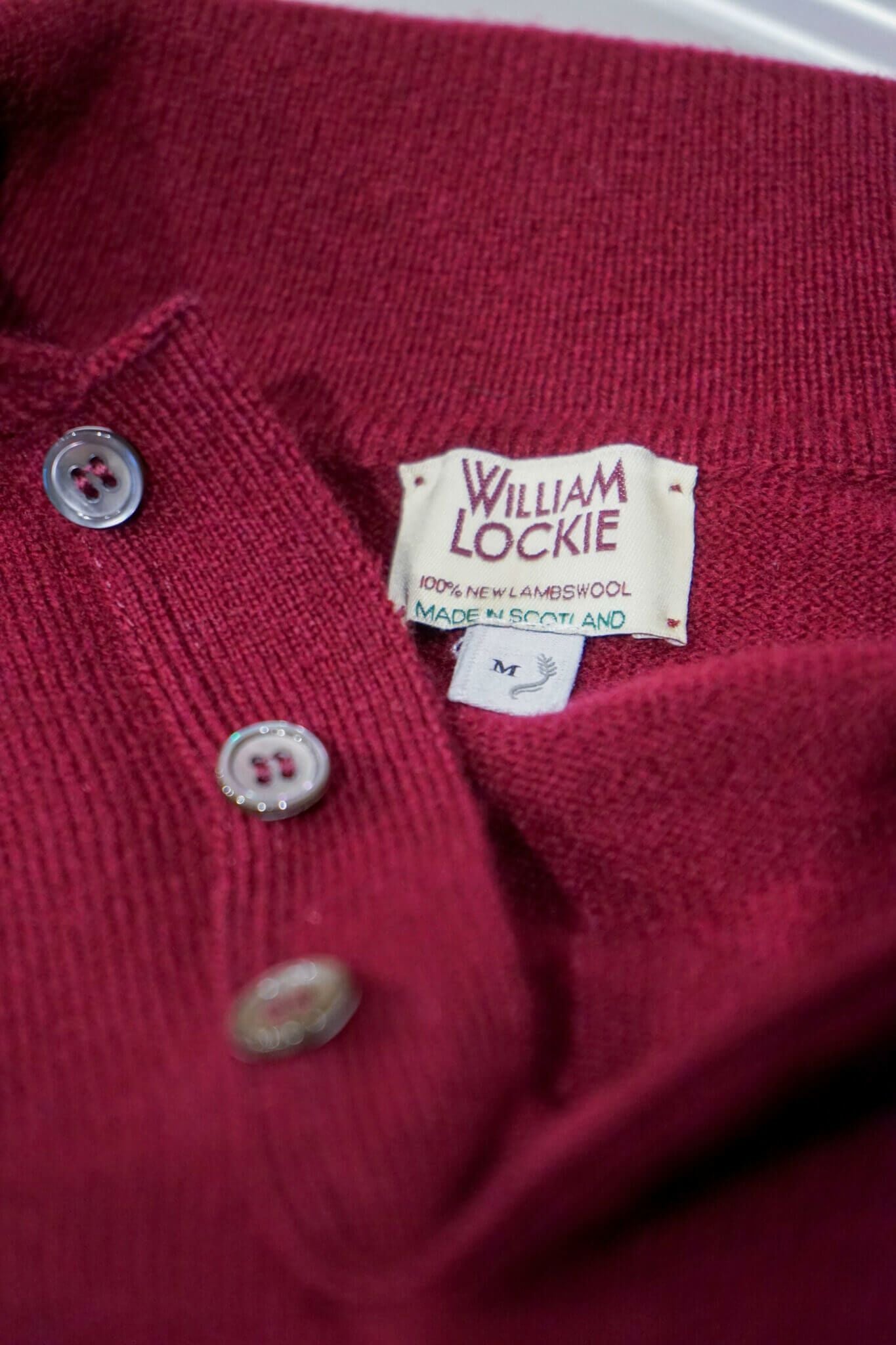 William Lockie LAMBS POLO KNIT（BORDEAUX） | ARCH ONLINE SHOP