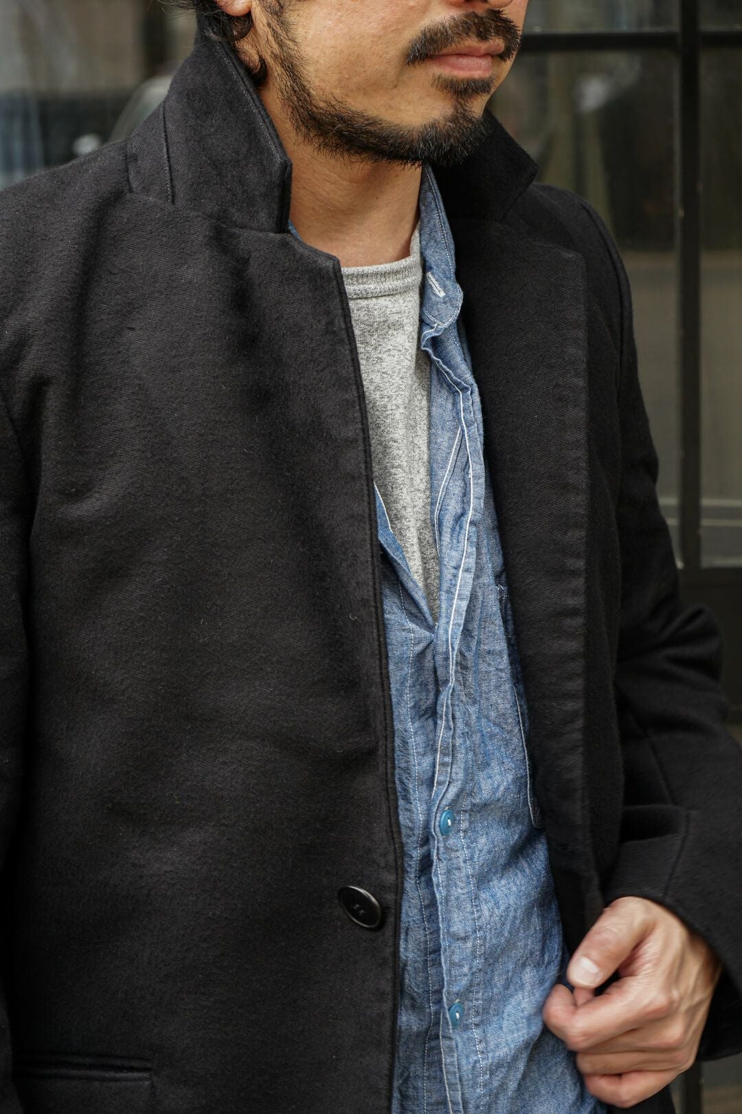 フランクリーダー　ブラックベッドリネン　2Bジャケット　М DEUTSCHLEDER 2B JACKET | ARCH ONLINE SHOP