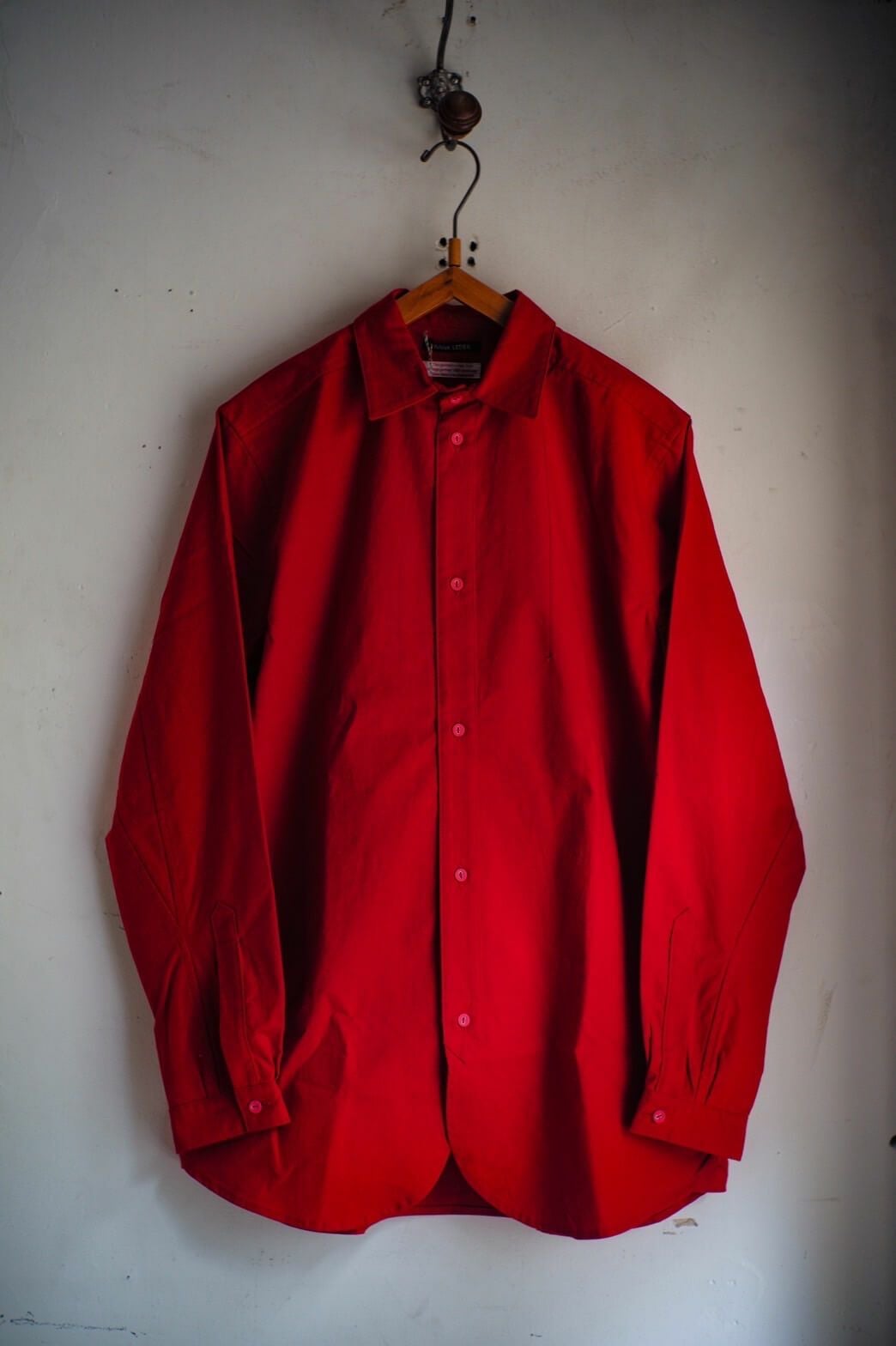 60's Vintage Bedsheet Old Style Shirts（RED） | ARCH ONLINE SHOP