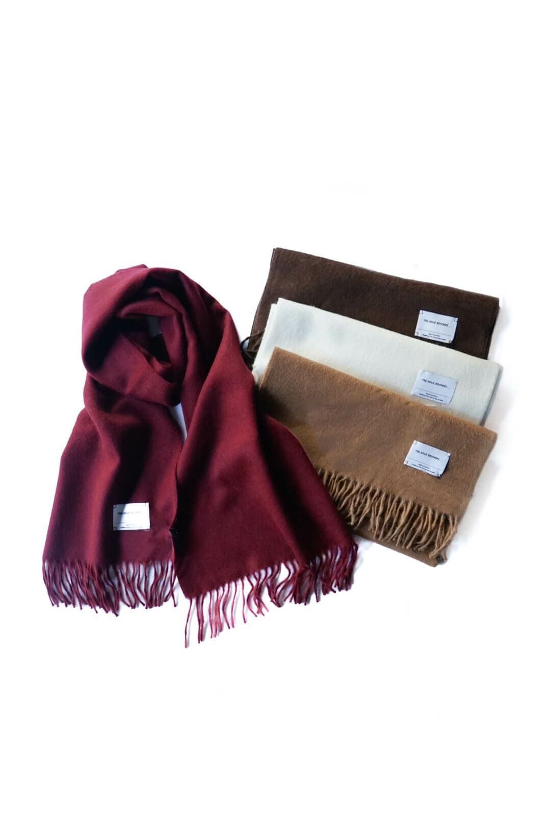 THE INOUE BROTHERS Brushed Scarf バーガンディ THE INOUE BROTHERS【ザイノウエブラザーズ】brushed scarf 