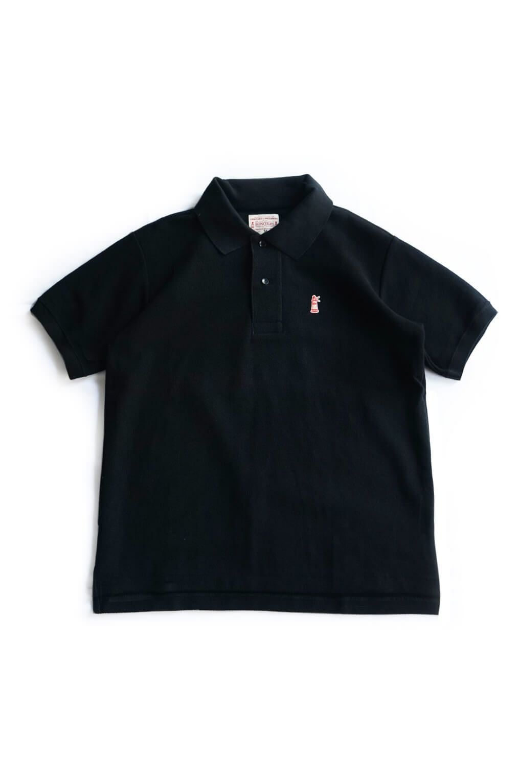 BONCOURA 半袖ポロシャツ ボンクラ ブラック　黒　40 POLO SHIRT | ARCH ONLINE SHOP