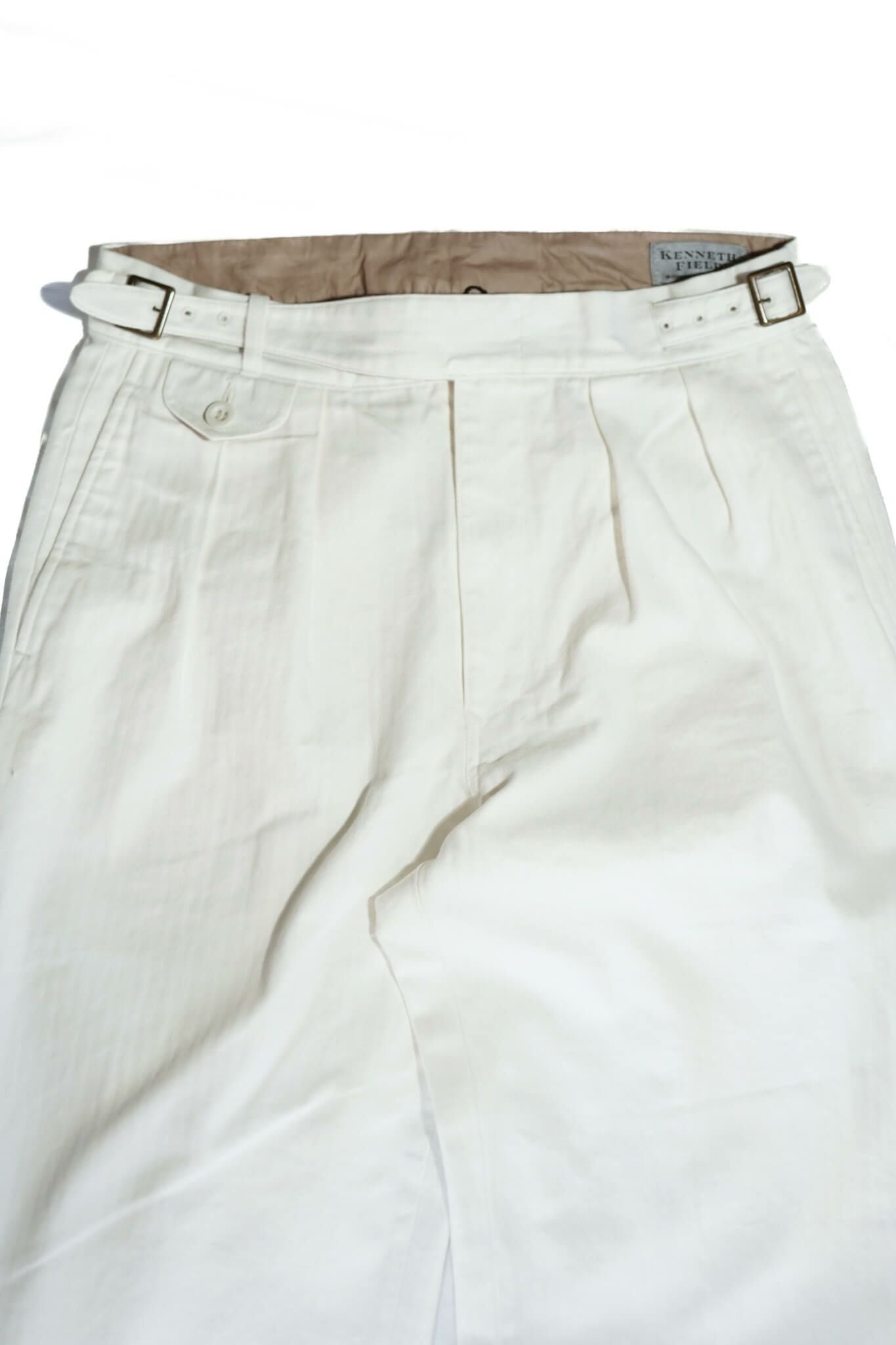 GURKA III TROUSER - HERRINGBONE（WHITE） | ARCH ONLINE SHOP
