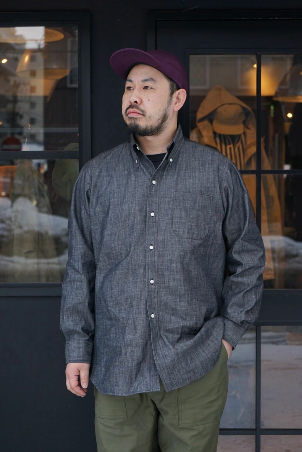 6 BUTTON B.D SHIRTS - ARCH EXCLUSIVE（RIGID CHAMBRAY / BLACK