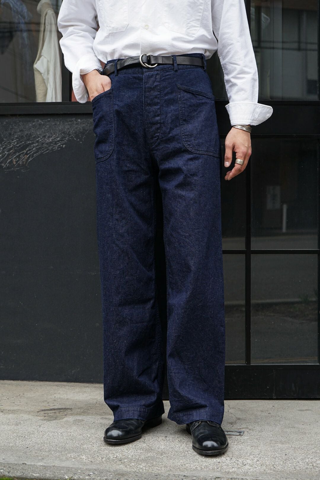 ボンクラ　リネンパンツ　arch別注 BONCOURA × ARCH TOKYO EXCLUSIVE MODEL BLACK LINEN BAKER PANTS