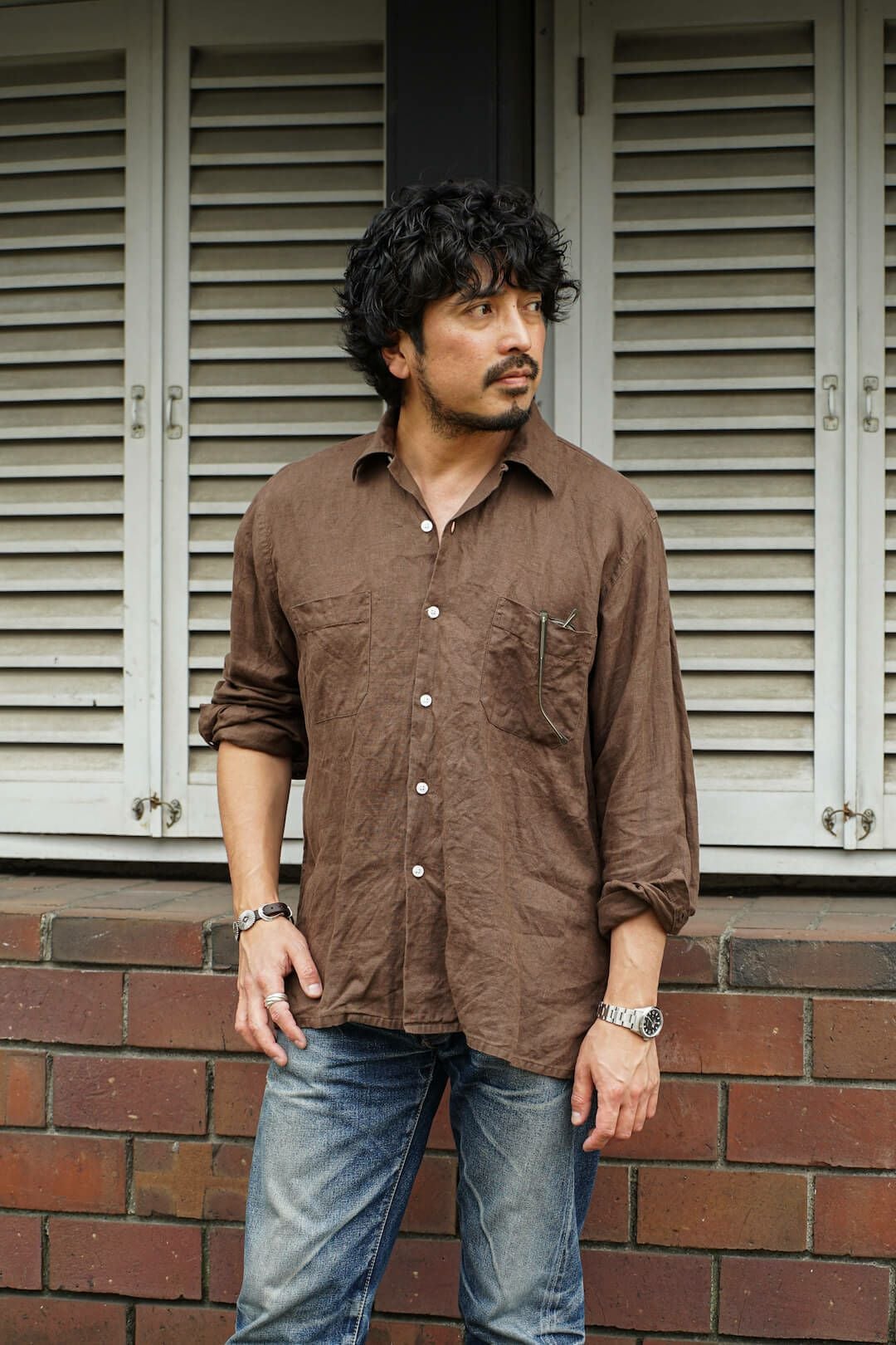 ABSHINTH SHIRT by James Mortimer（BROWN）- ARCH EXCLUSIVE | ARCH