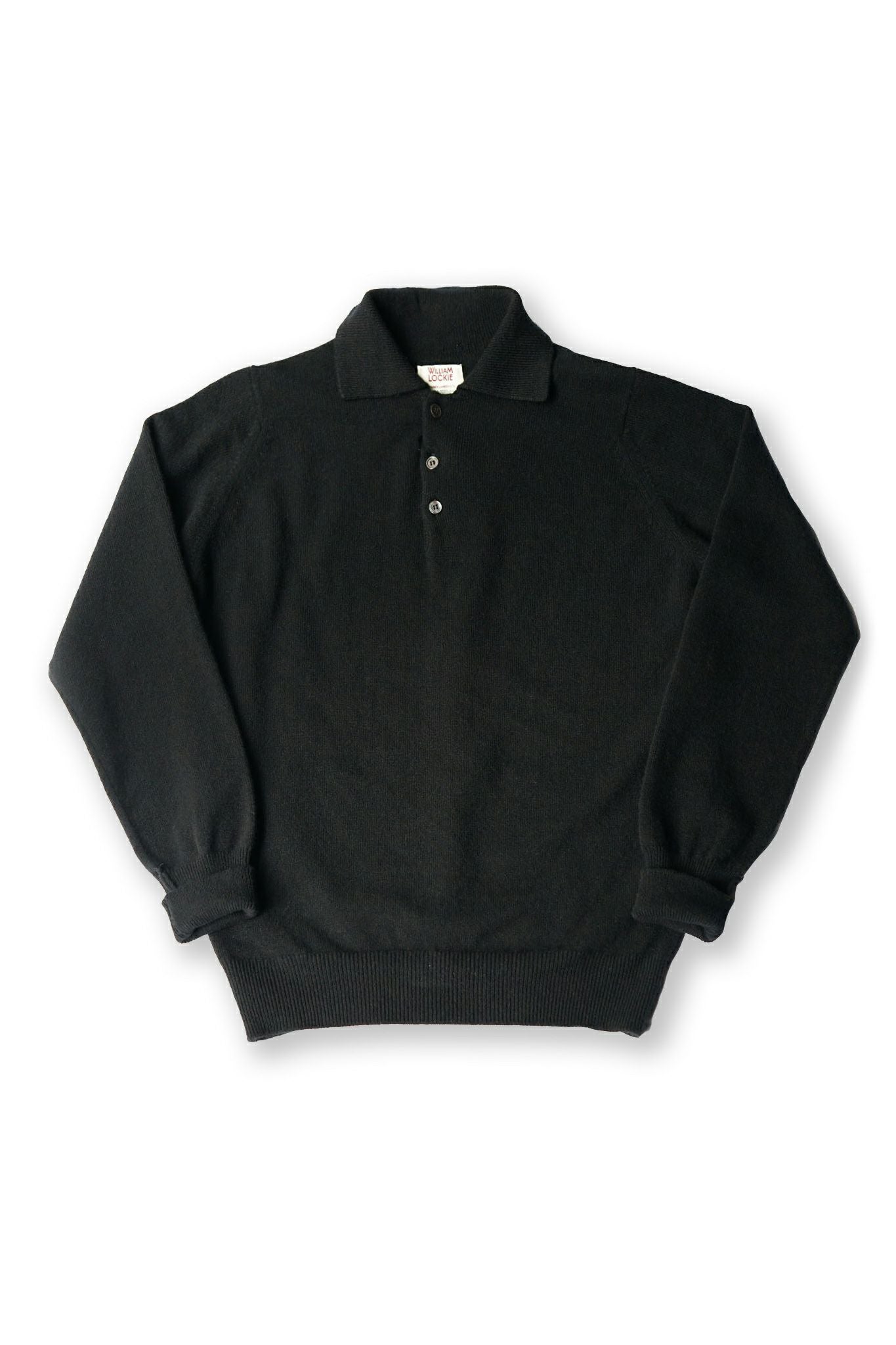 William Lockie LAMBS POLO KNIT（BLACK） | ARCH ONLINE SHOP