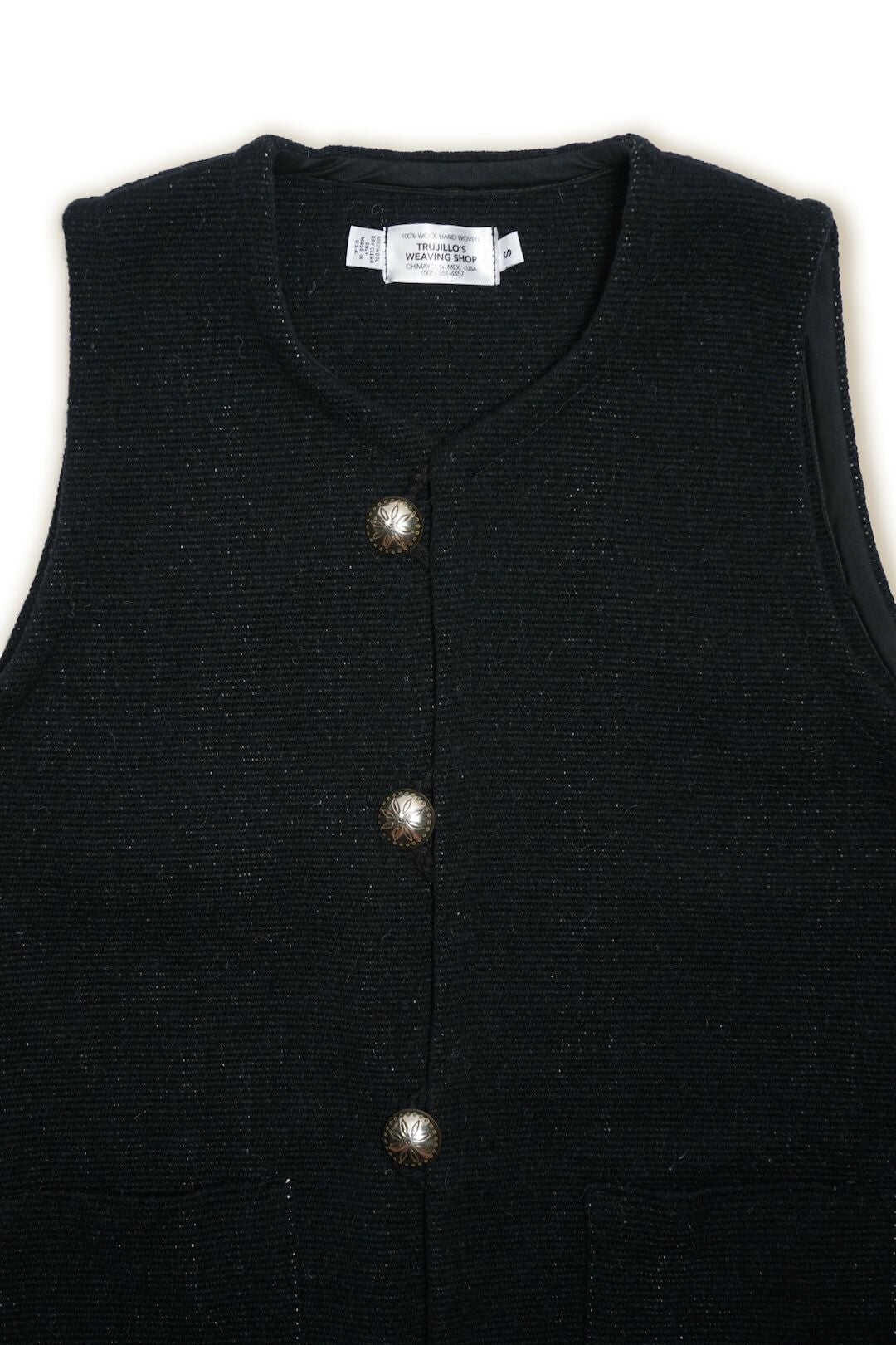 Trujillo's トルフィリオス　チマヨ　ベスト L　黒　無地 SOLID R/C CHIMAYO VEST - ARCH EXCLUSIVE | ARCH ONLINE SHOP