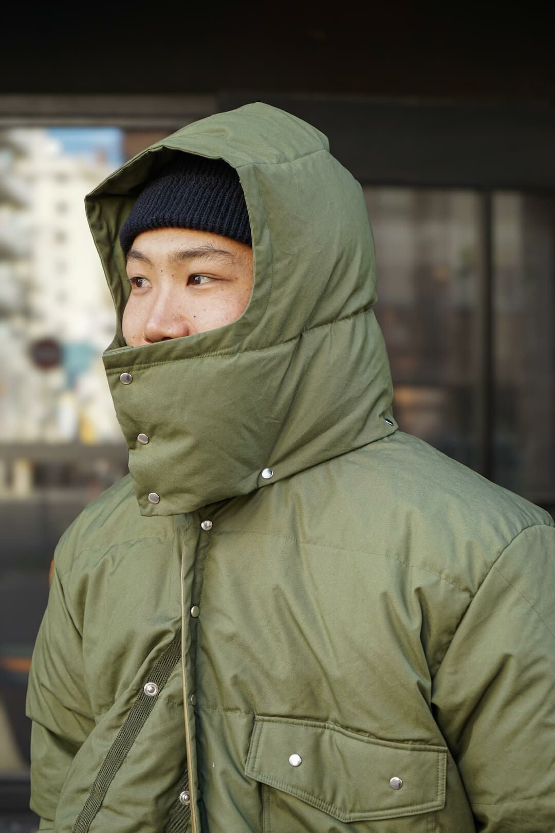 PGG フード付きオリーブジャケット net限定】ツイル ZIP UP フードジャケット／オリーブ