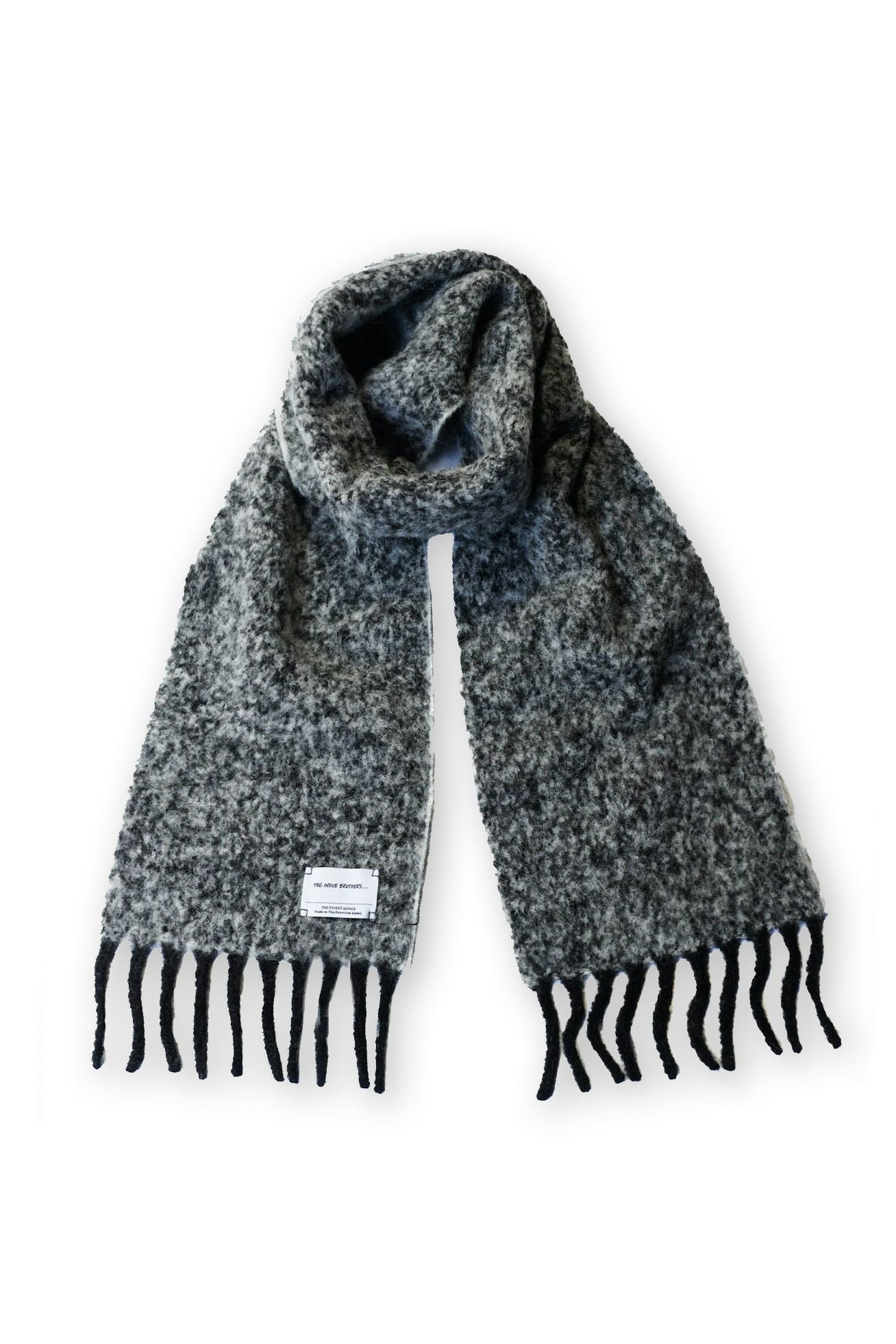 TWO COLOUR LARGE BLUSHED STOLE（BLACK/BROWN） | ARCH ONLINE SHOP
