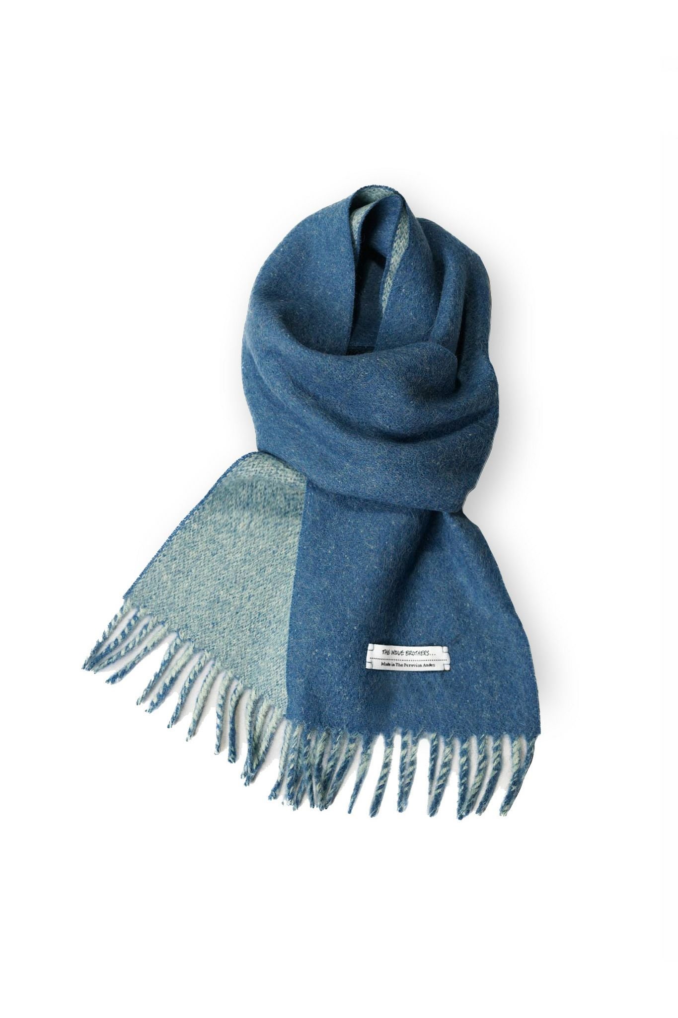 TWO COLOUR BRUSHED NECK SCARF（INDIGO/MINT） | ARCH ONLINE SHOP