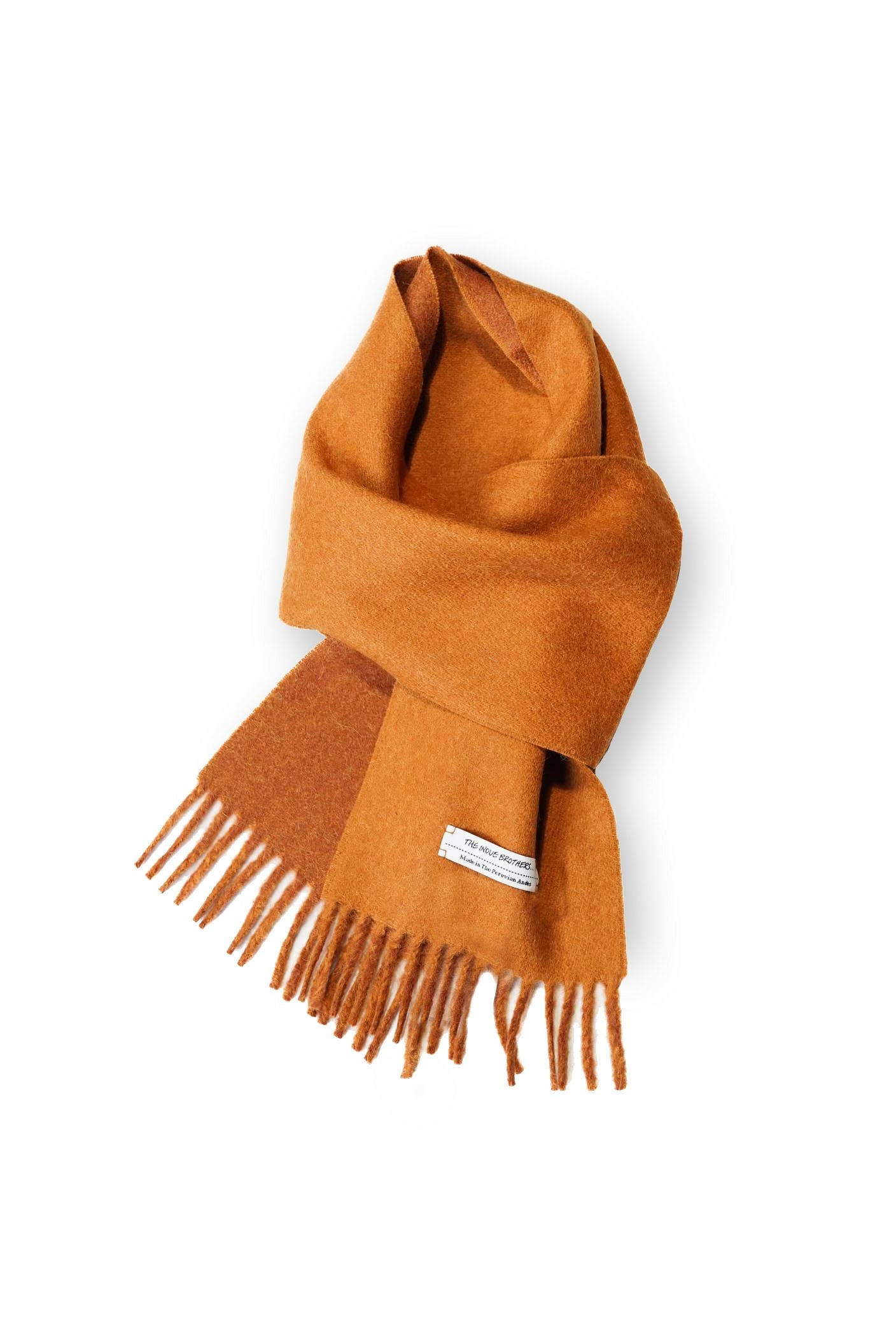 TWO COLOUR BRUSHED NECK SCARF（CARAMEL/BROWN） | ARCH ONLINE SHOP