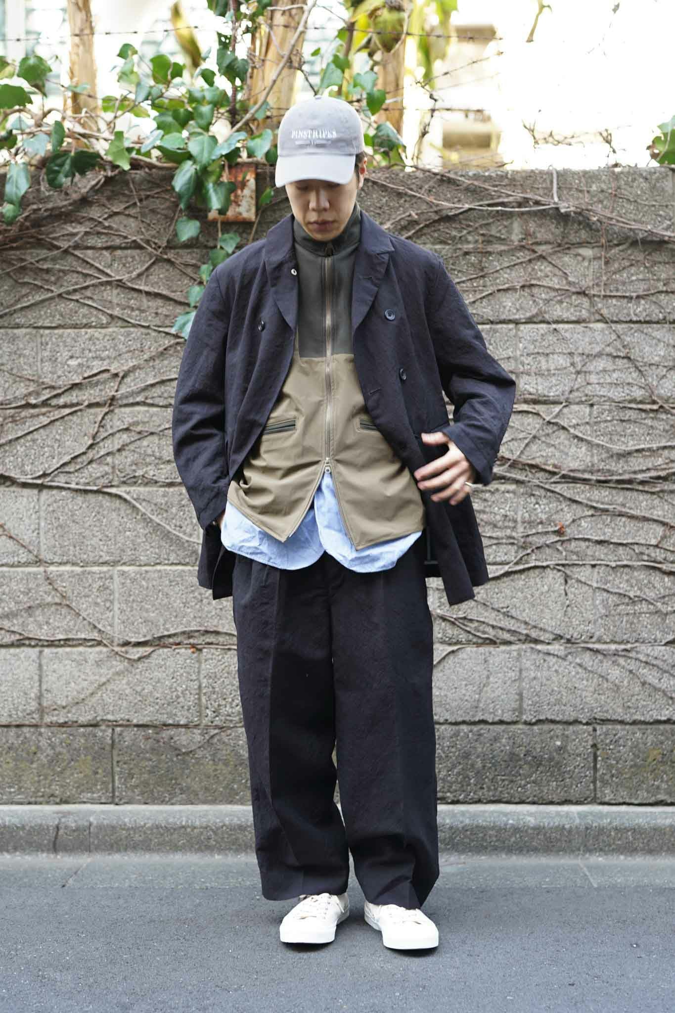 INES PA. - WOOL LINEN WASHED FINISH（BROWN） | ARCH ONLINE SHOP
