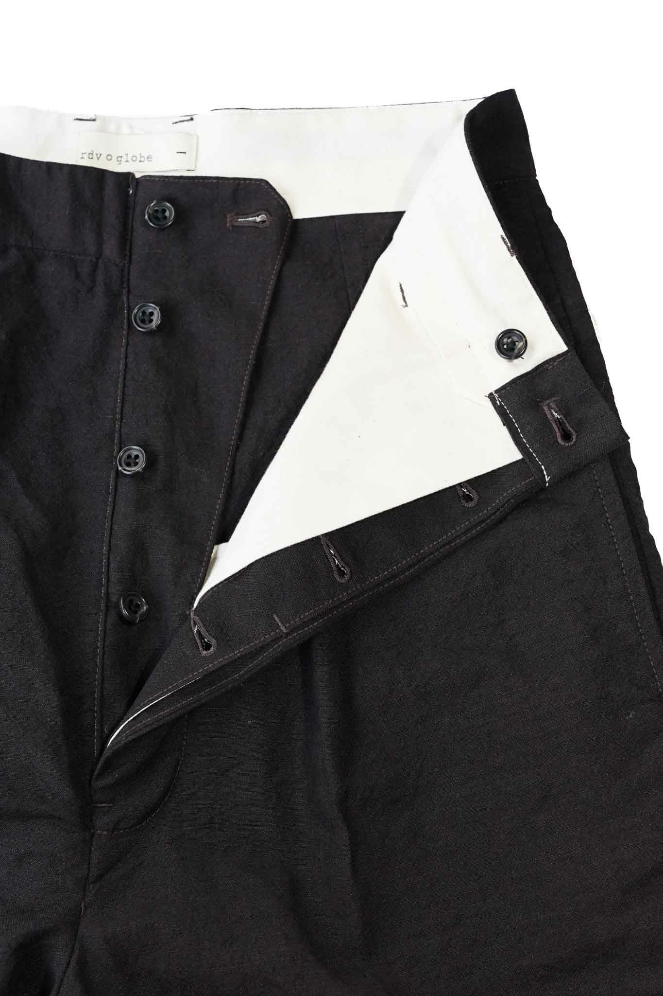 INES PA. - WOOL LINEN WASHED FINISH（BROWN） | ARCH ONLINE SHOP