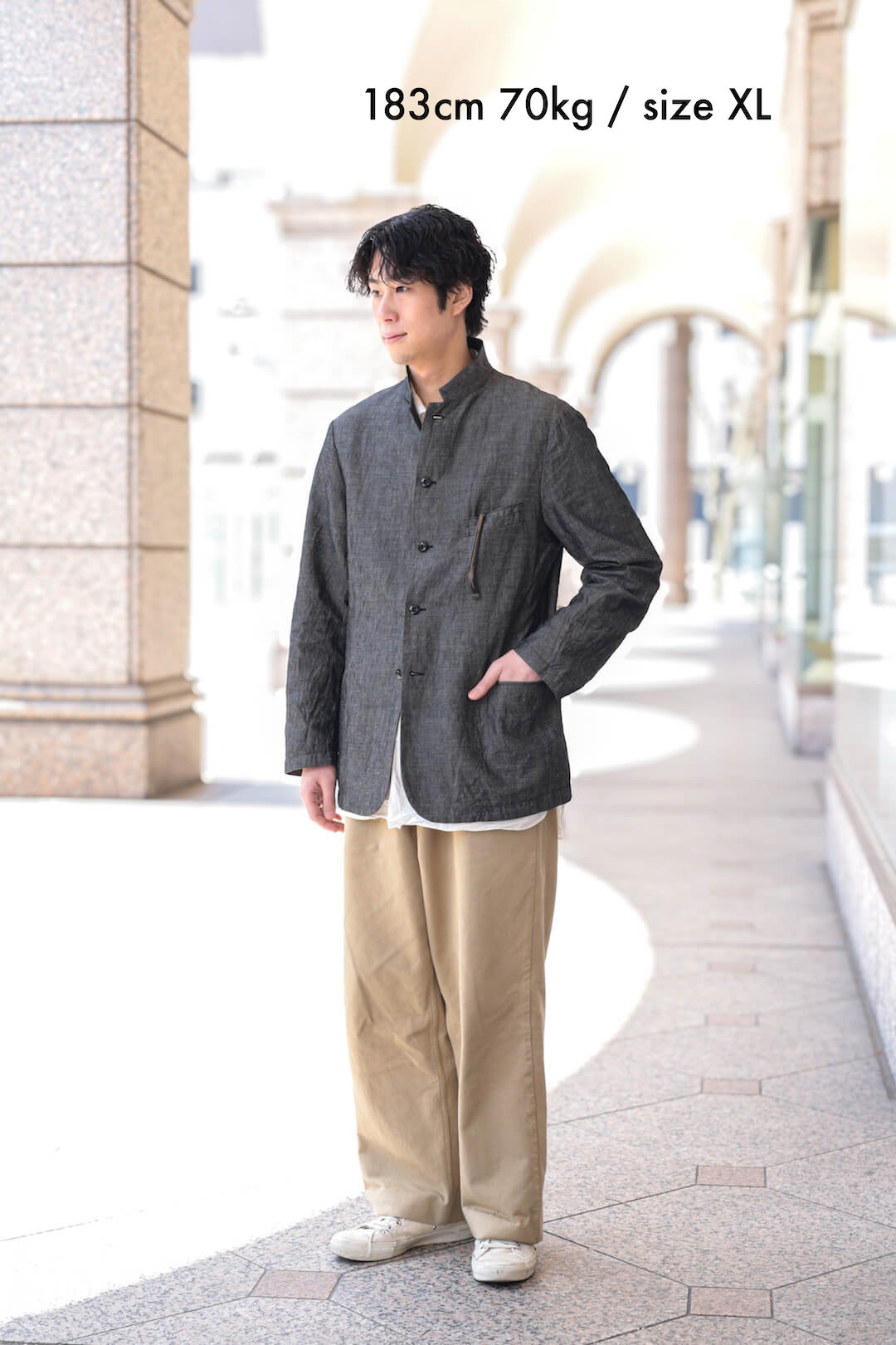 FRENCH FARMERS JACKET - BLACK CHAMBRAY | ARCH ONLINE SHOP