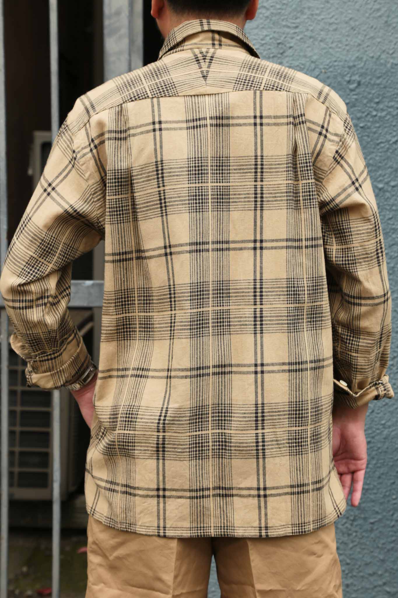 ABSHINTH SHIRT dobbie plaid（BEIGE） | ARCH ONLINE SHOP