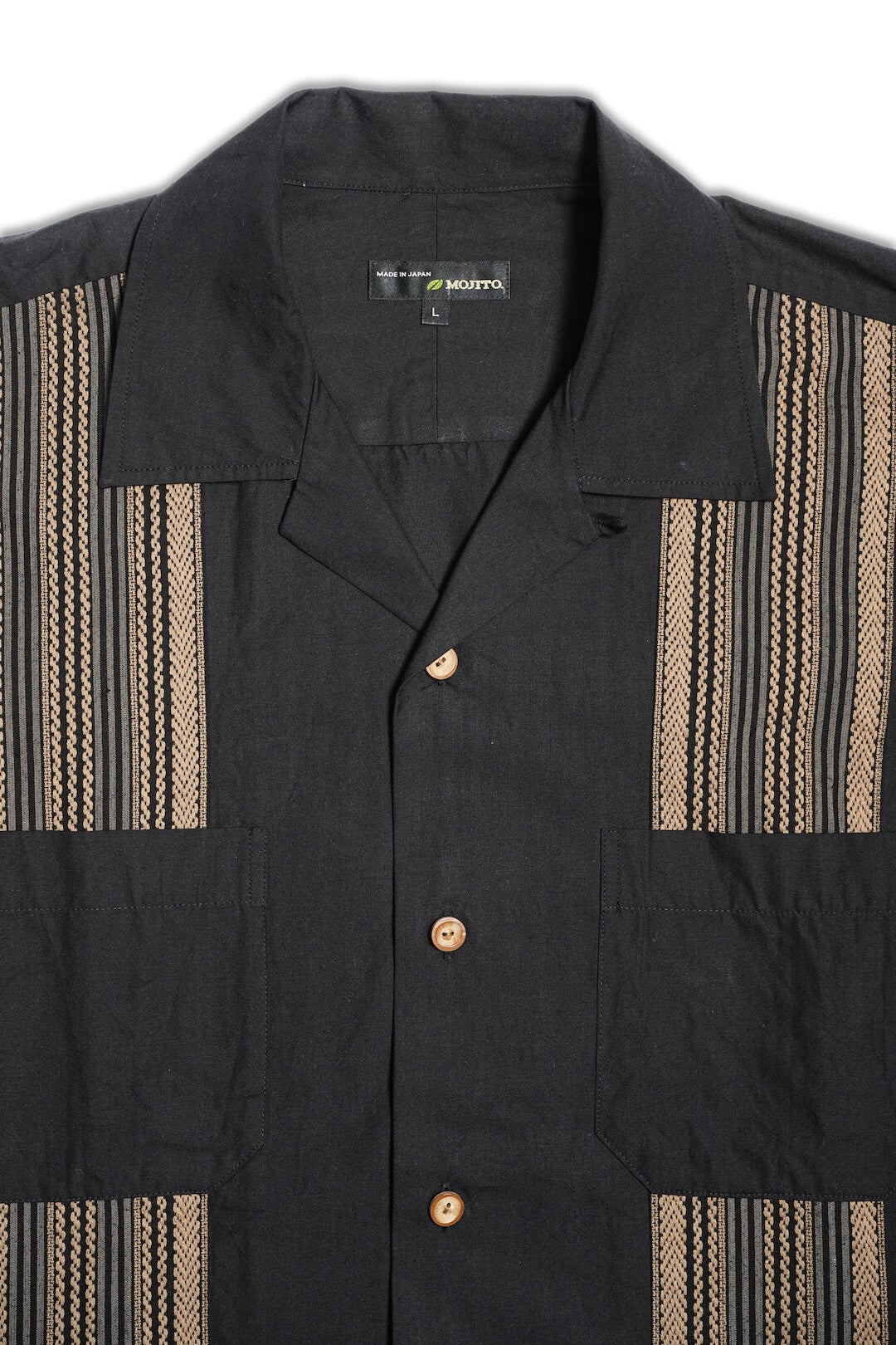 ABSHINTH SHIRT dobbie stripe（BLACK） | ARCH ONLINE SHOP