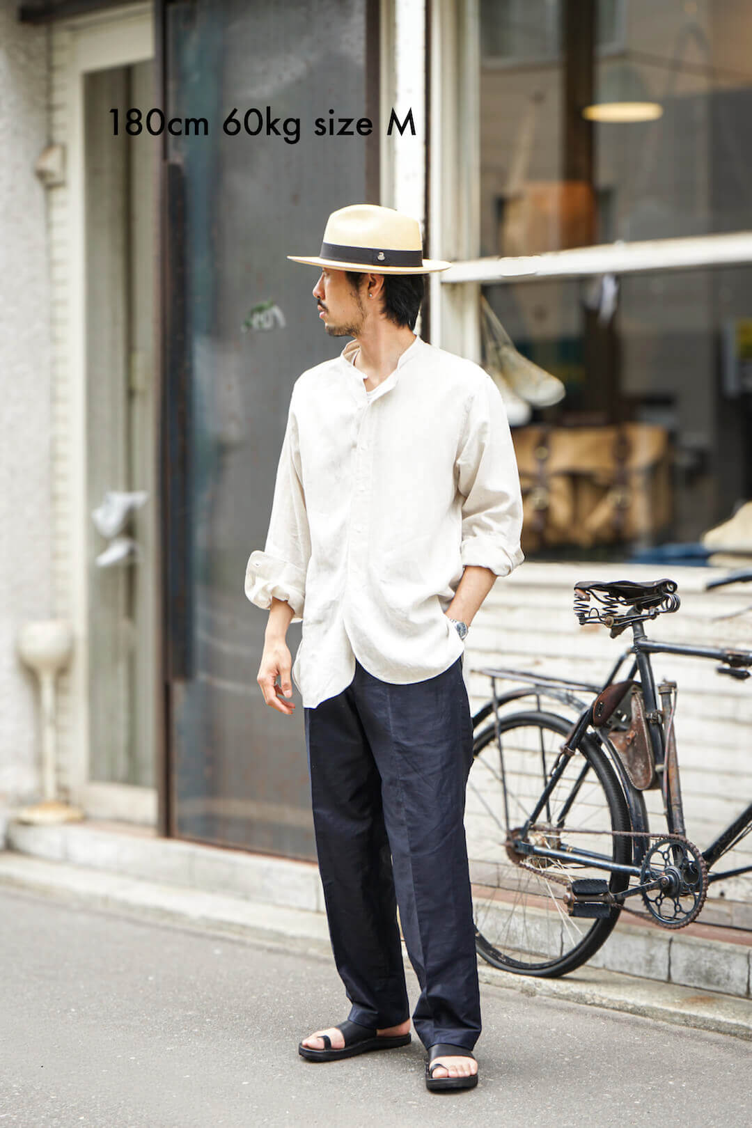 EASY TROUSERS COTTON LINEN（NAVY） | ARCH ONLINE SHOP