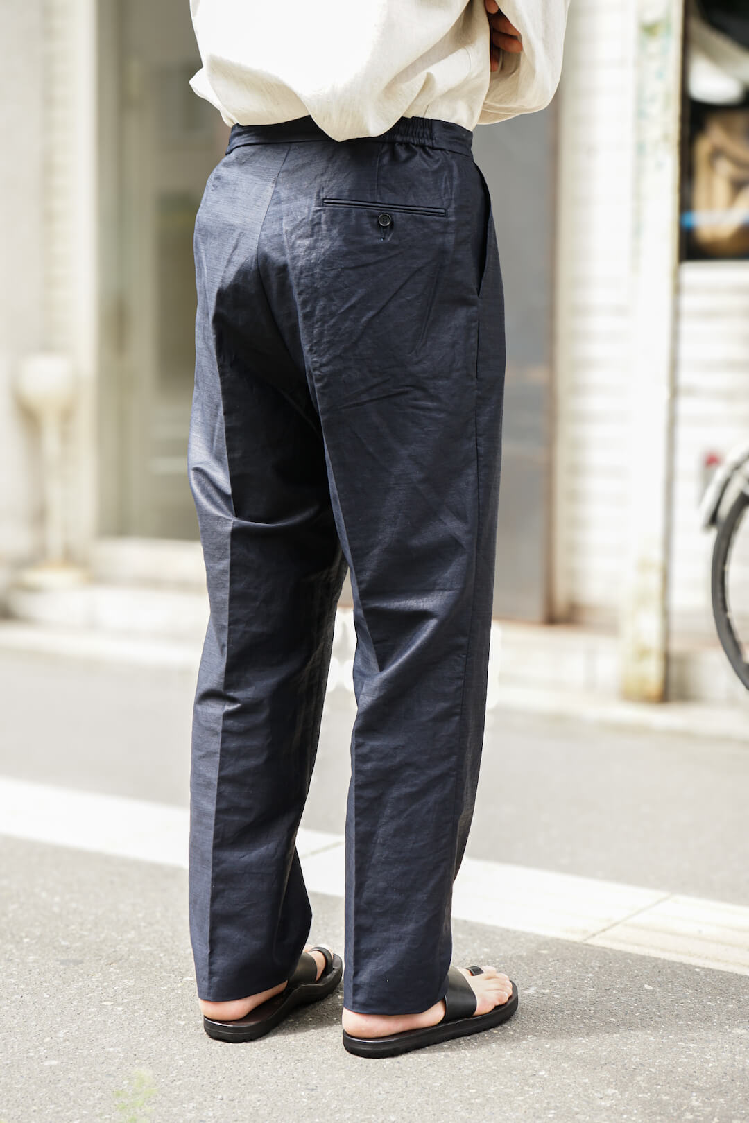 EASY TROUSERS COTTON LINEN（NAVY） | ARCH ONLINE SHOP