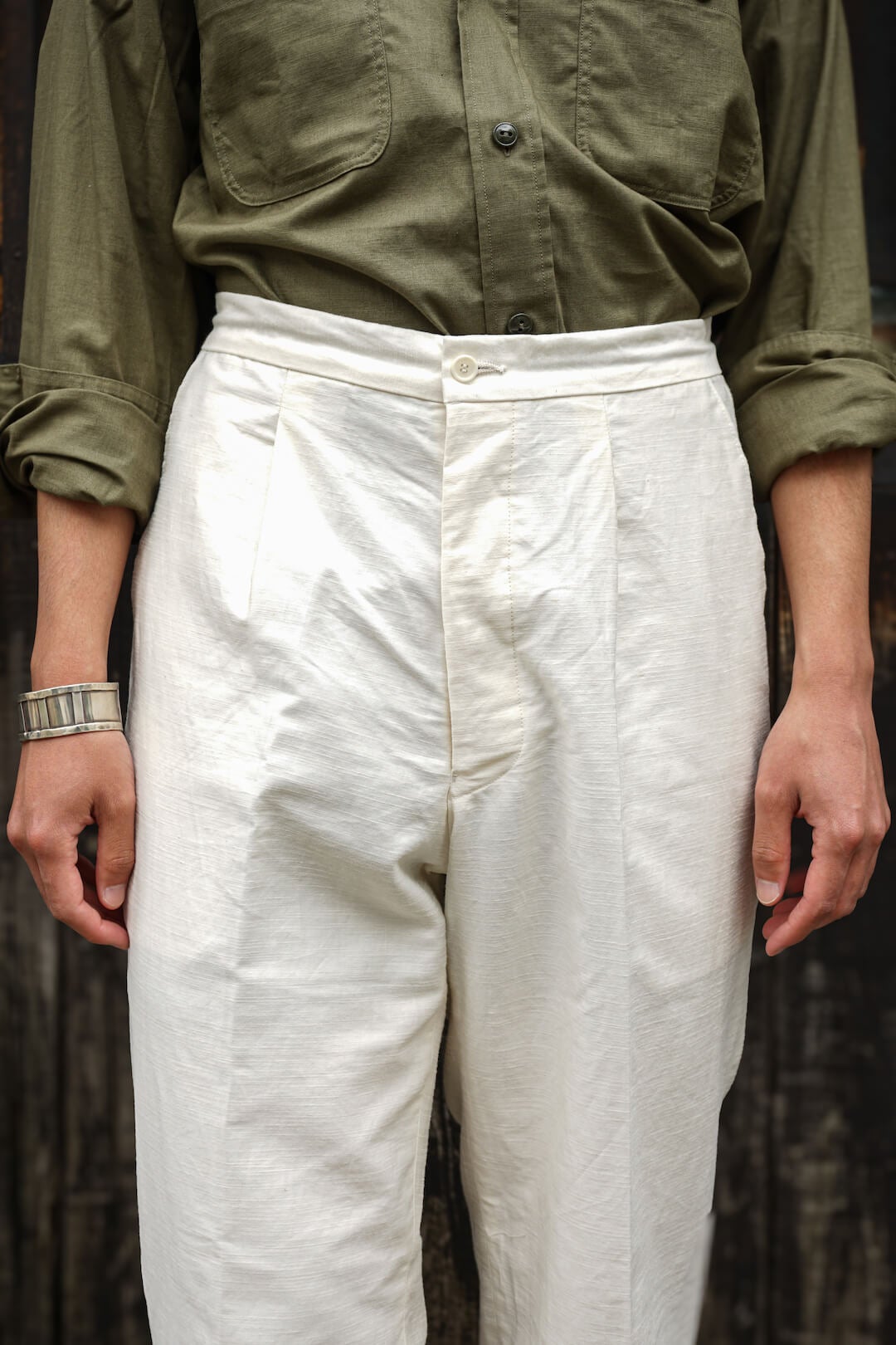 美品 Arch アーチ EASY TROUSERS COTTON LINEN AR-PT05 イージートラウザーズ 日本製 IVORY S 71016402 EASY TROUSERS COTTON LINEN（IVORY） | ARCH ONLINE SHOP