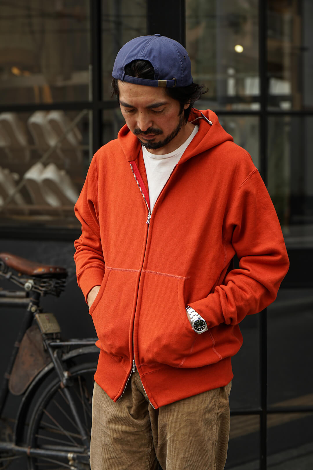 REVERSE ZIP HOODY（SCARLET） | ARCH ONLINE SHOP
