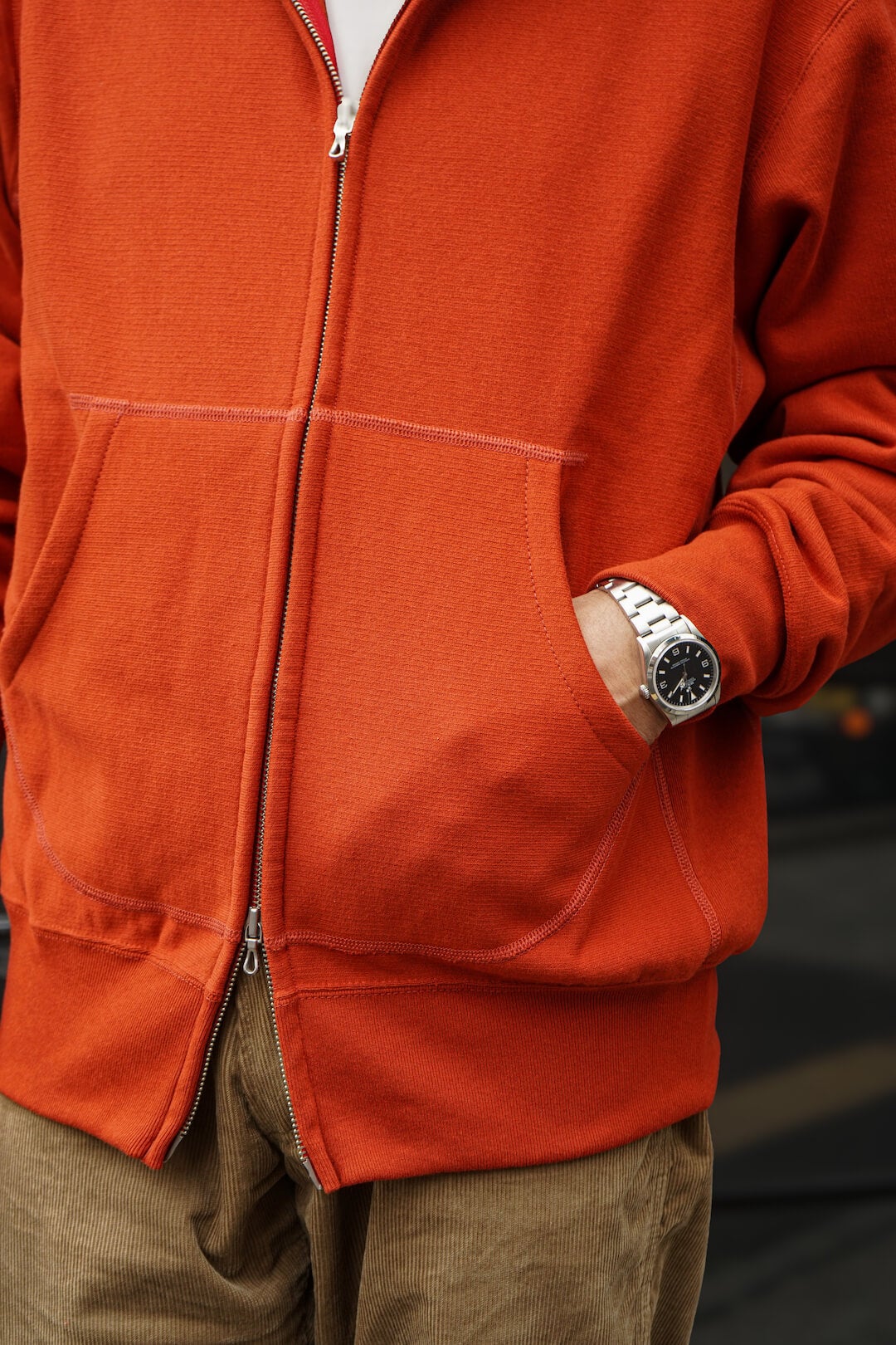 REVERSE ZIP HOODY（SCARLET） | ARCH ONLINE SHOP