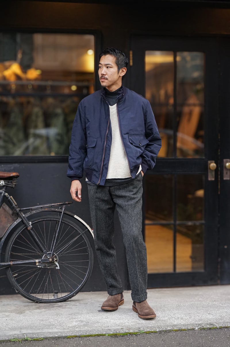 (身長180cm 体重70kg / 着用サイズ L)